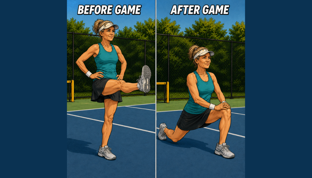 The Difference Between Before and After Pickleball Game Stretches